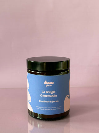 La bougie gourmande : framboise & jasmin
