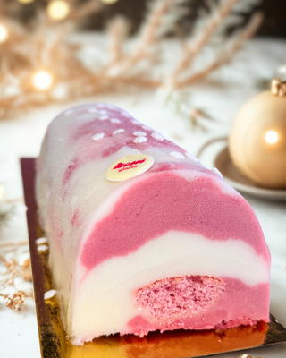 Bûche Yaourt Framboise - sorbet Citron & Yuzu