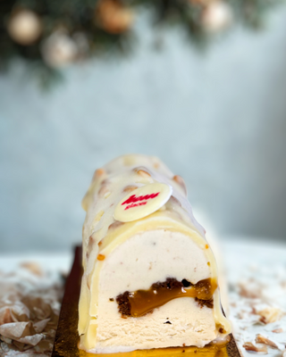 Bûche Vanille - Tonka - Caramel - Brownie
